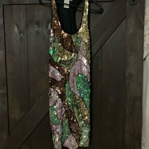 Woman’s mini sexy sequin dress
